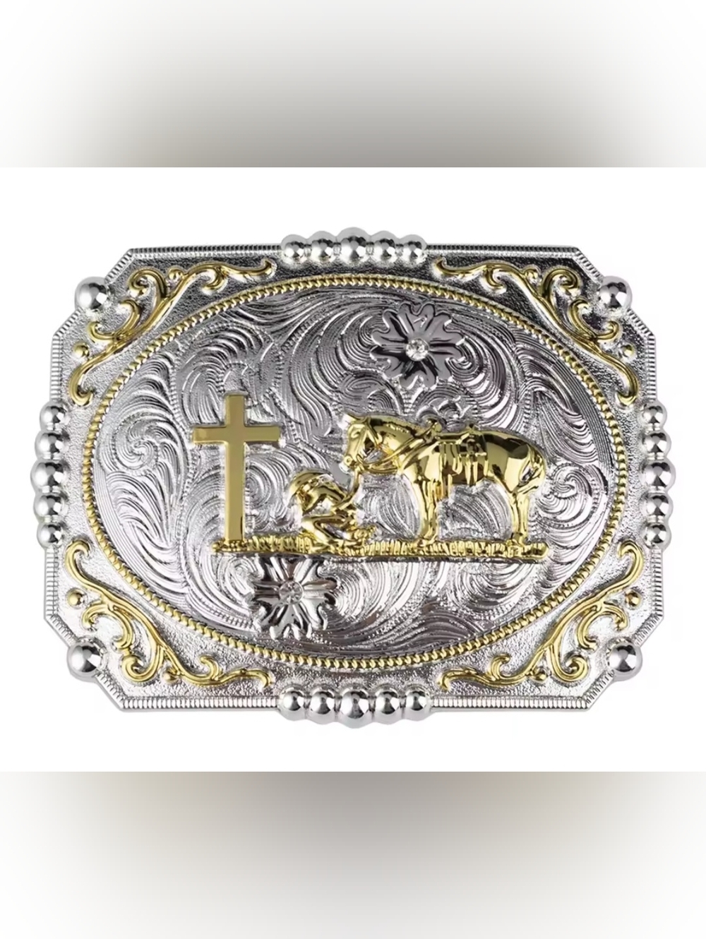 Running Horse, Horse and Cross Or Flying Eagle Belt Buckle